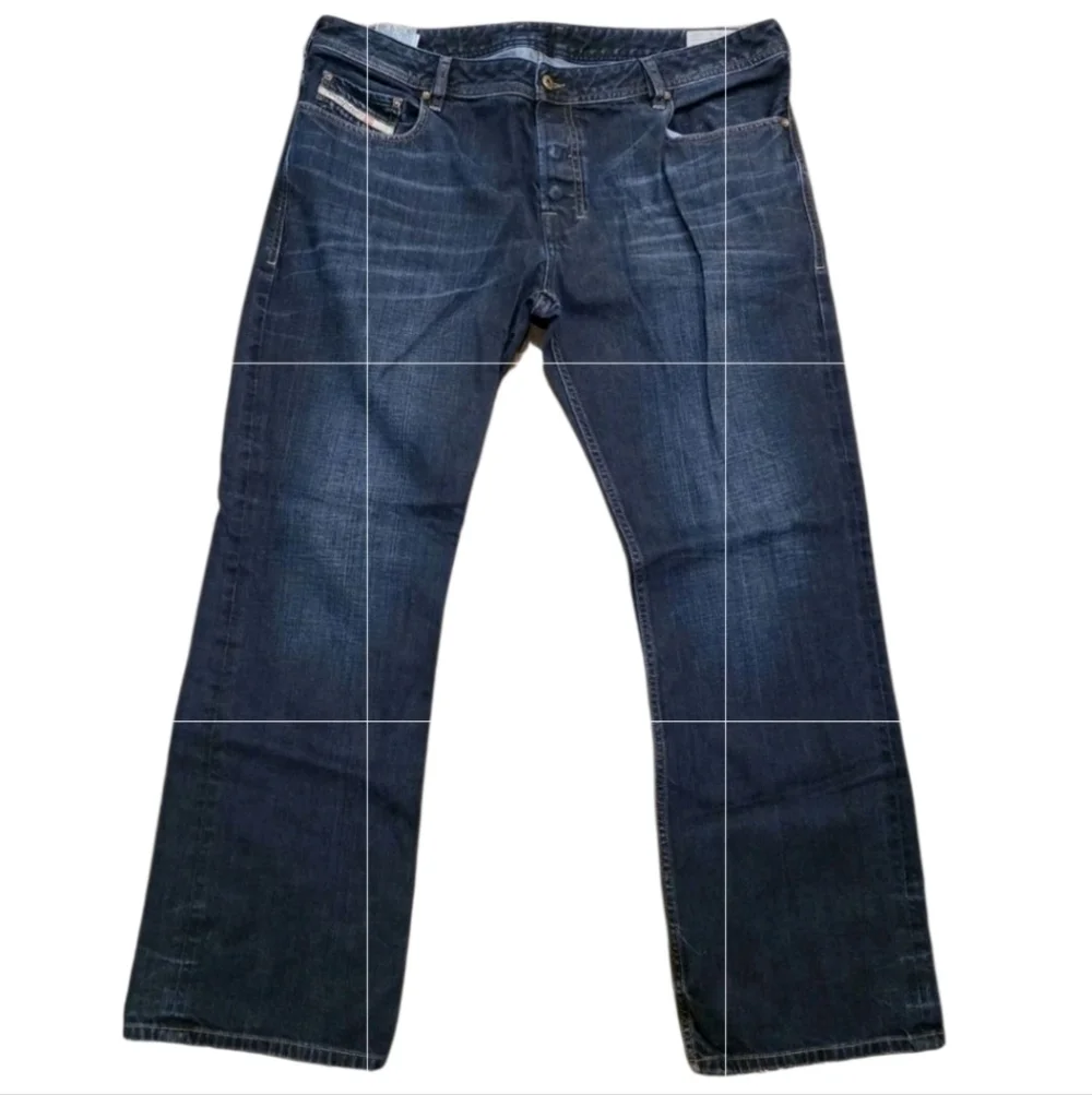Diesel Mens Zatiny Regular Fit Bootcut Stretch Jeans Size 40 X 30 Dark Wash